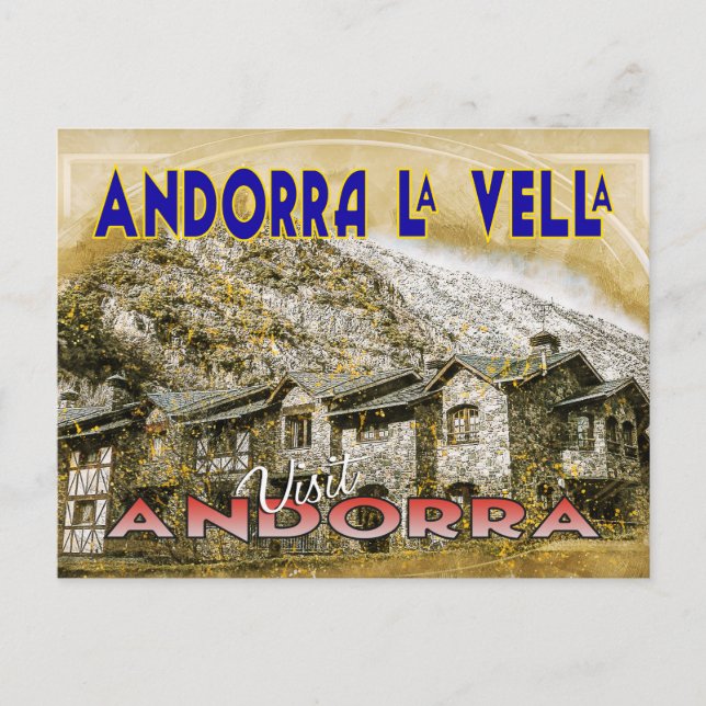 Postal Andorra La Vella (Anverso)