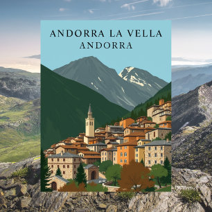 Postal Andorra la Vella, Andorra Viajes Antiguos Arte