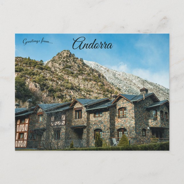 Postal Andorra la Vella en Andorra (Anverso)