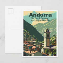Postal Andorra Lavella Arte vintage Viajes