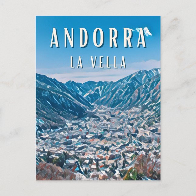 Postal Andorre-la-Vieille, ville de la nature (Anverso)