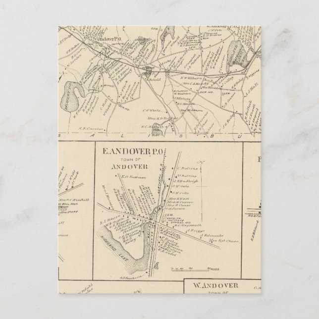 Postal Andover, Condado de Merrimack (Anverso)