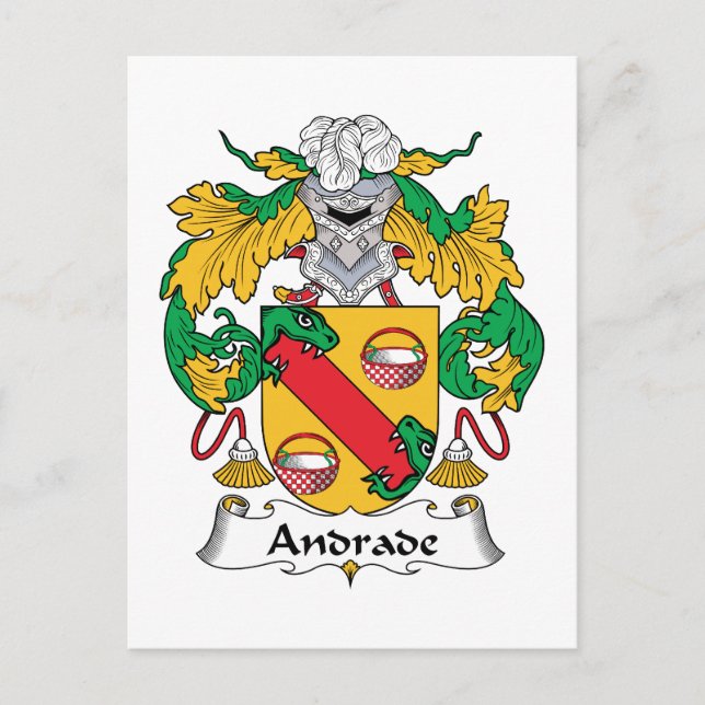 Postal Andrade Family Crest (Anverso)