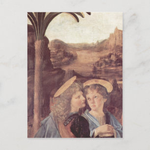 Postal Andrea del Verrocchio Die Taufe Christi, Detalle: 