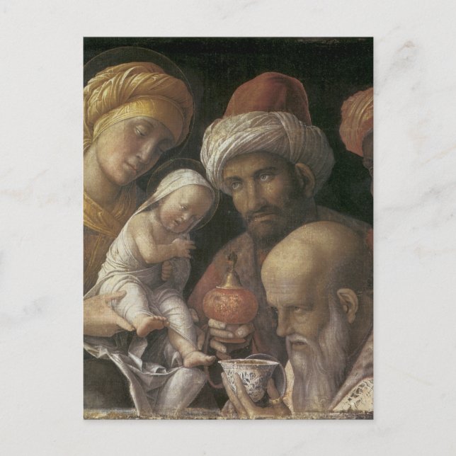 Postal Andrea Mantegna Adoración Del Magi (Anverso)