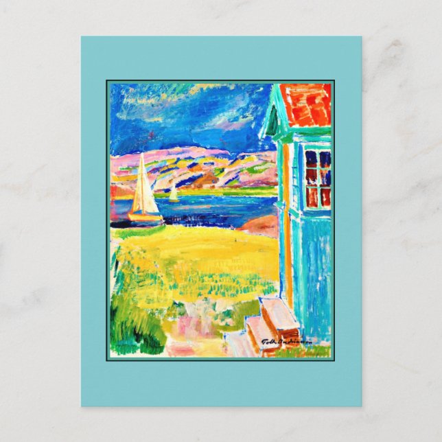 Postal Andreasson - Escena de Bohuslan (Suecia) (Anverso)