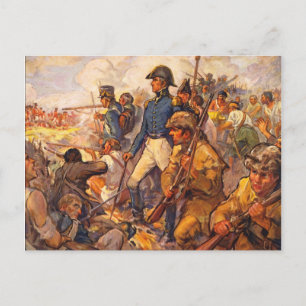Postal Andrew Jackson durante la batalla de Nueva Orleans