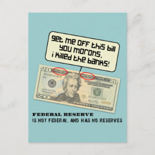 Postal Andrew Jackson maté a los bancos