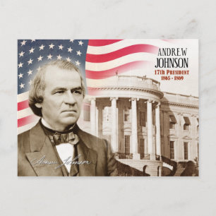 Postal Andrew Johnson - 17° presidente de los Estados Uni