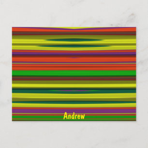 Postal ANDREW ~ Patrón de diseño 3D ~ Navidades Colores~