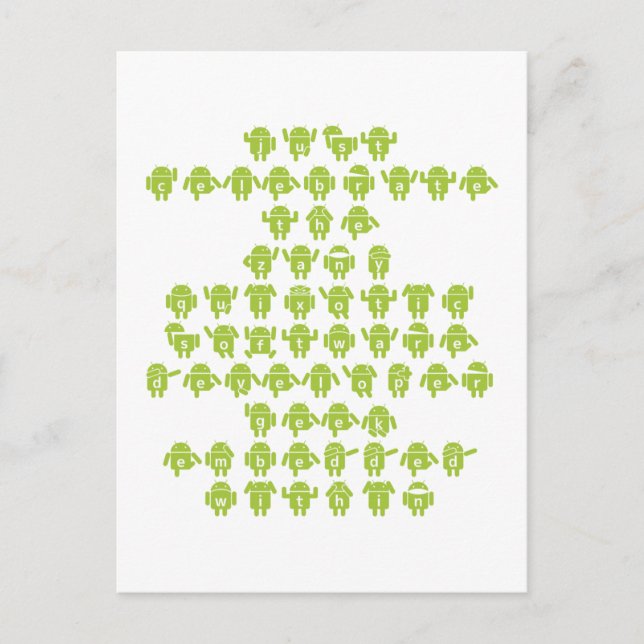 Postal Android Software Developer Saying (Funda inferior) (Anverso)