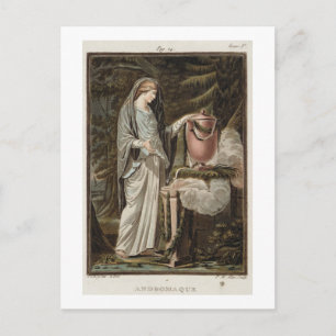 Postal Andromache, disfraz de "Andromache" de Jean Racin