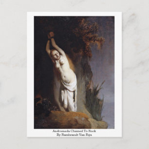 Postal Andromeda Encadenada Al Rock Por Rembrandt Van Rij