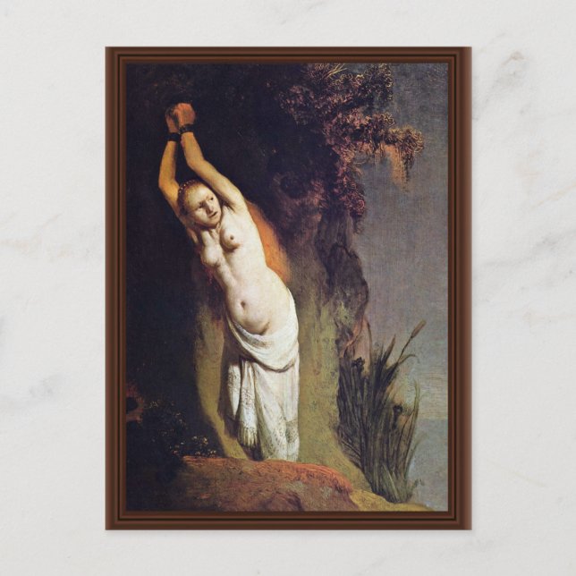 Postal Andromeda. Por Rembrandt Van Rijn (Mejor Calidad) (Anverso)