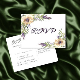 Postal Anémona RSVP Plato Verde Floral Boho Moderno