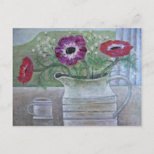 Postal Anémonas en jugo blanco 2013