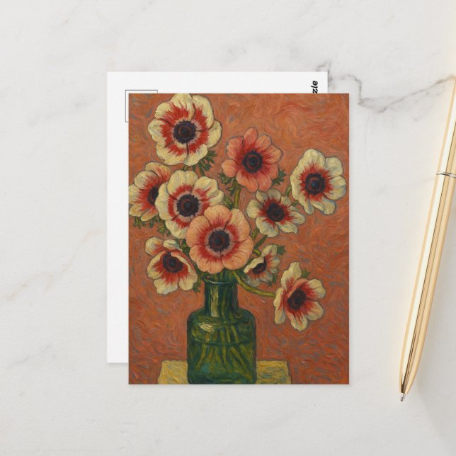 Postal Anemones Postcard (Anverso/Reverso In Situ)