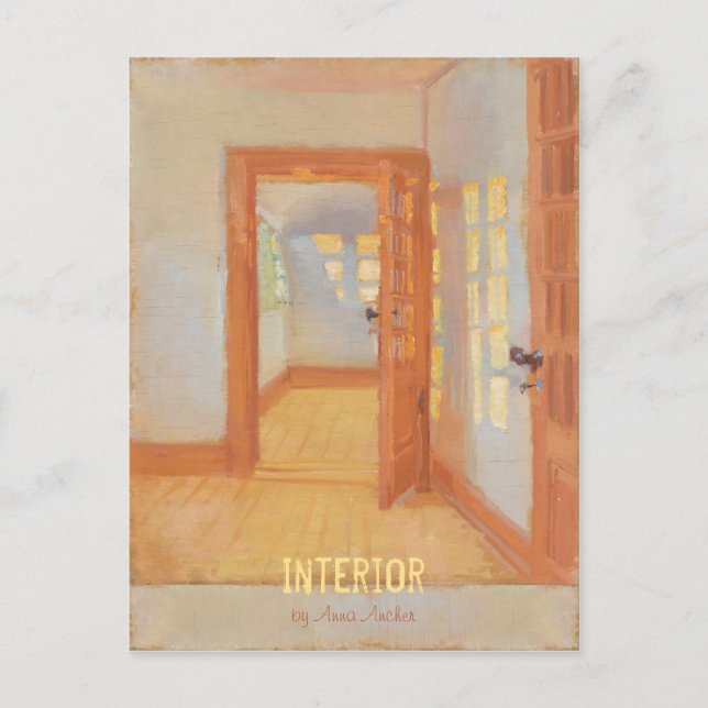 Postal Anexo de Anna Ancher Interior Brøndum CC0042 (Anverso)
