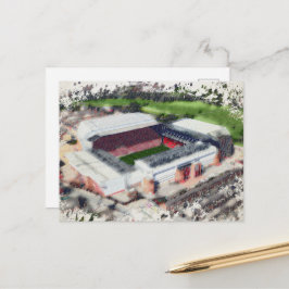 Postal Anfield Stadium Liverpool - Artistic Watercolour