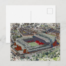 Postal Anfield Stadium Liverpool - Artistic Watercolour