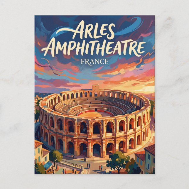 Postal Anfiteatro de Arlés Francia (Anverso)