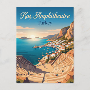 Postal Anfiteatro de Kaş Turquía