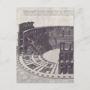 Postal Anfiteatro de Verona en Piazza Bra