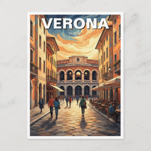 Postal Anfiteatro de Verona Italia Viaje