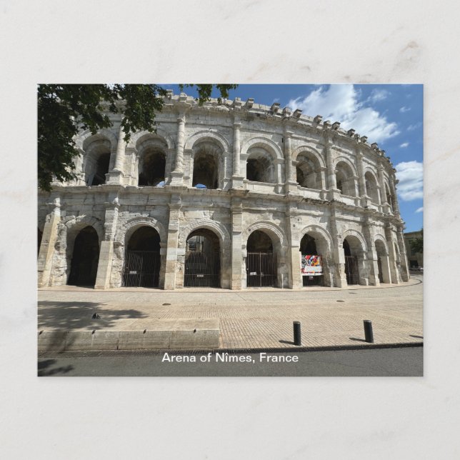 Postal Anfiteatro romano, Nimes, Francia (Anverso)
