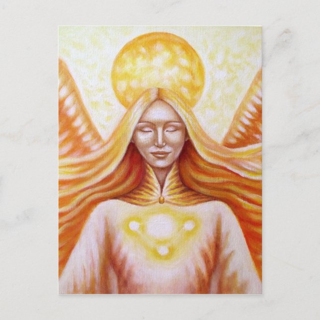 Postal Ange solaire 01 (détail) (Anverso)