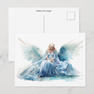 Postal Ángel acuarela