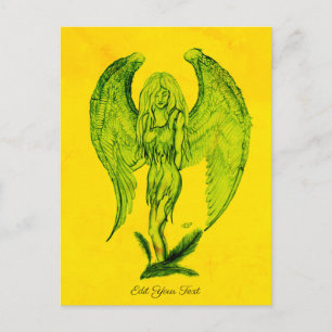 Postal Ángel al estilo tatuaje