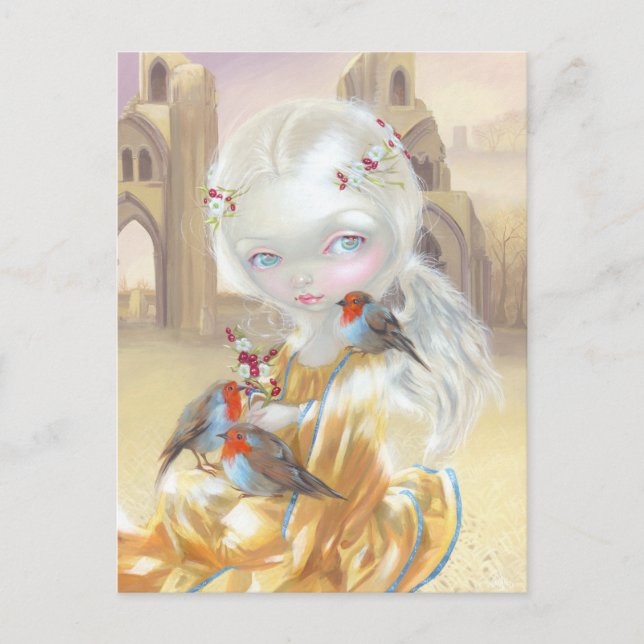 Postal "Angel at Glastonbury Abbey" (Anverso)