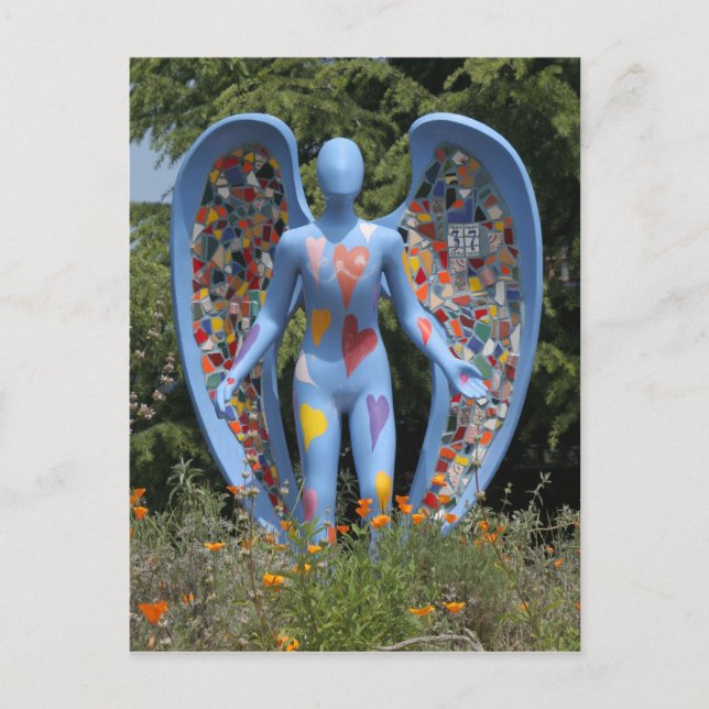 Postal Ángel Azul (Anverso)