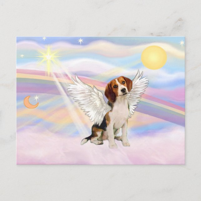 Postal Ángel Beagle (Anverso)
