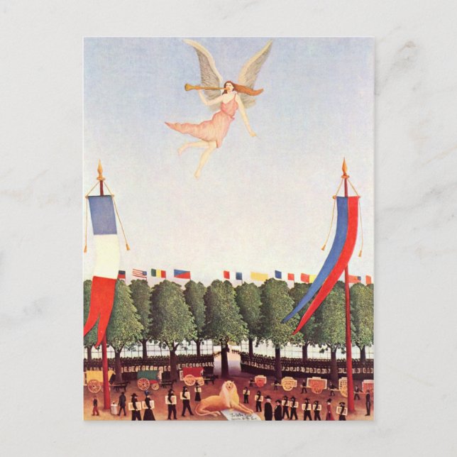 Postal Ángel, Bello Artes de Henri Rousseau (Anverso)