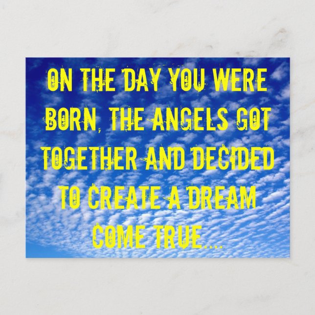 Postal Angel Birthday (Anverso)