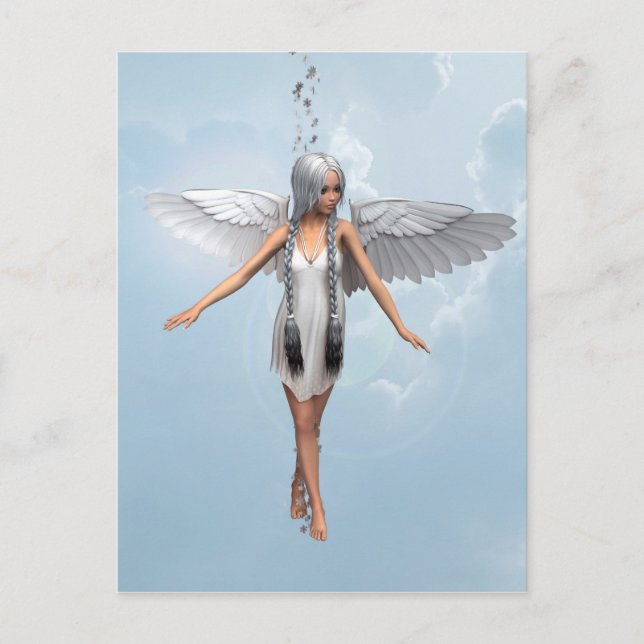 Postal Ángel blanco (Anverso)