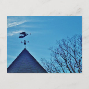 Postal Angel BLOWING HORN WEATHER VANE