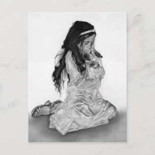 Postal Angel Bunny Postcard