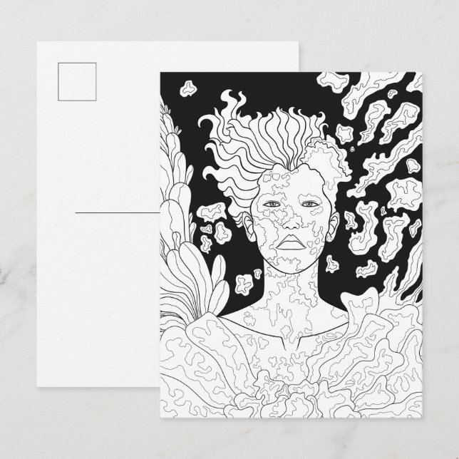 Postal Ángel Caído (Anverso / Reverso)