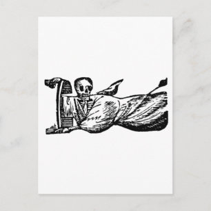 Postal "Angel Calavera" hacia finales del siglo XIX
