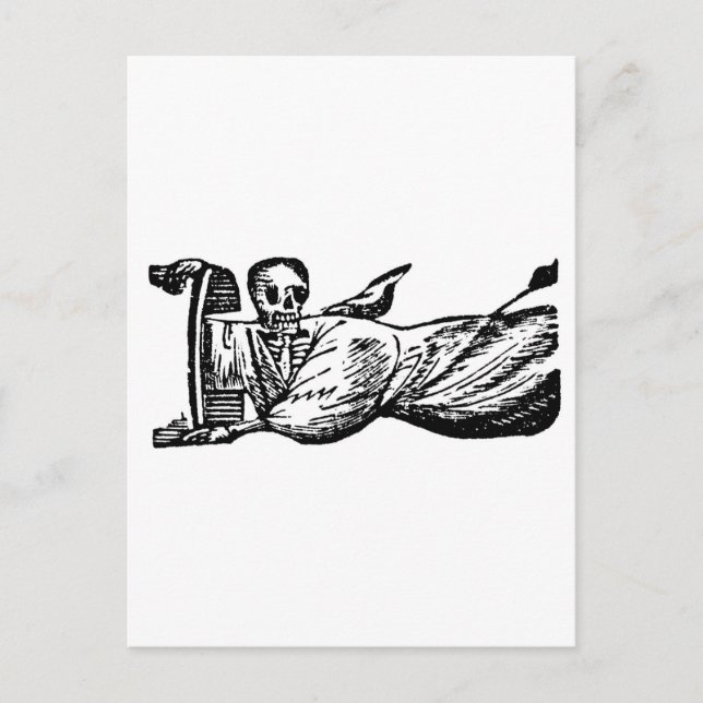 Postal "Angel Calavera" hacia finales del siglo XIX (Anverso)