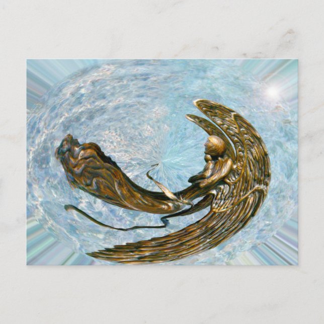 Postal Ángel celeste (Anverso)