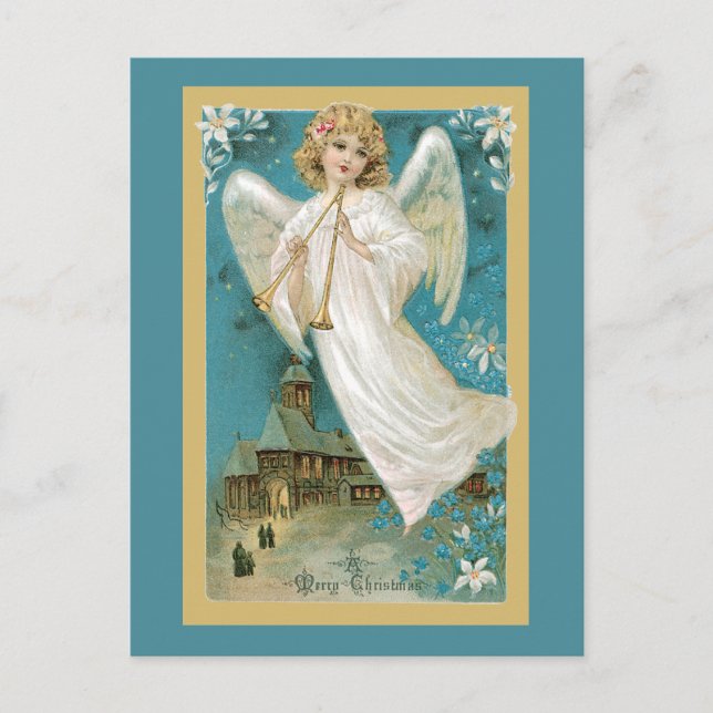 Postal Ángel con cuernos (Anverso)