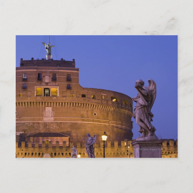 Postal Ángel con el Sudario en el Ponte Sant'Angelo (Anverso)