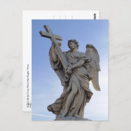 Postal Ángel con la Cruz, Roma, Italia -