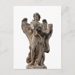 Postal Ángel con ropa y dados, Roma