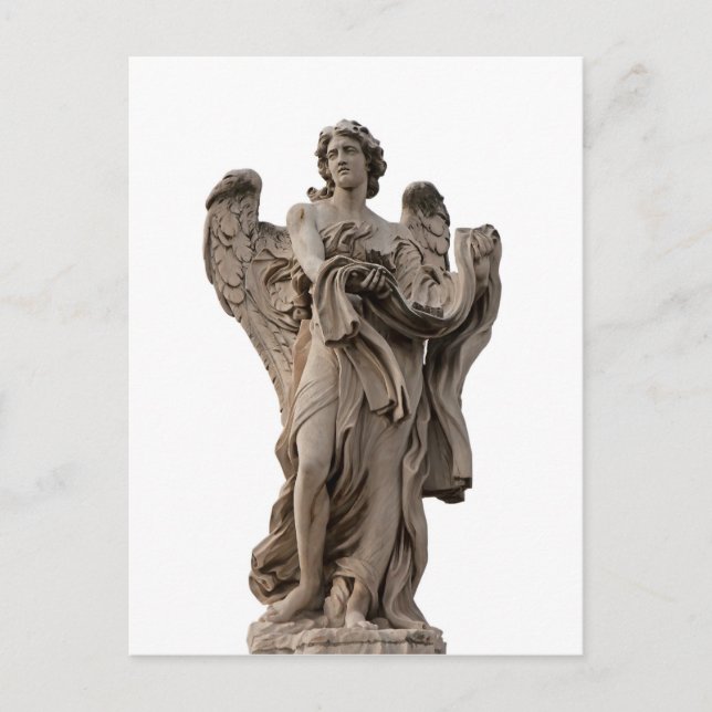 Postal Ángel con ropa y dados, Roma (Anverso)
