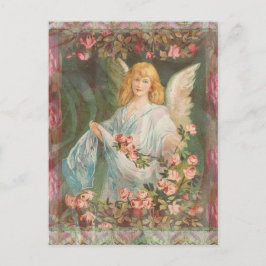 Postal Ángel con Rosas